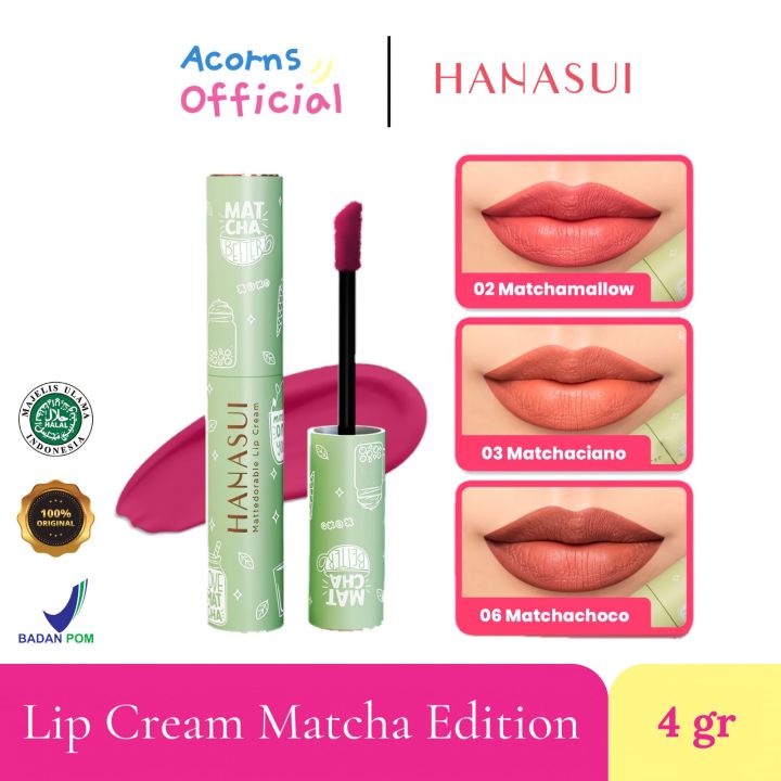 Hanasui Mattedorable Lip Cream Matcha Latte Edition Lip Cream Matcha