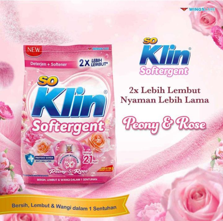 SOKLIN SOFTERGENT PINK Detergent Bubuk 425GR Lazada Indonesia