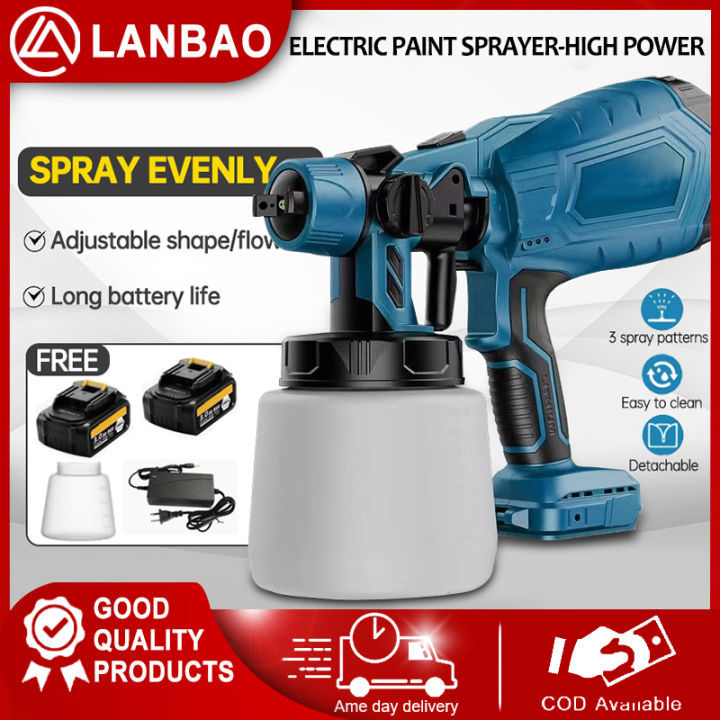 998VF Cordless Electric Spray Gun Paint Sprayer Lithium Battery