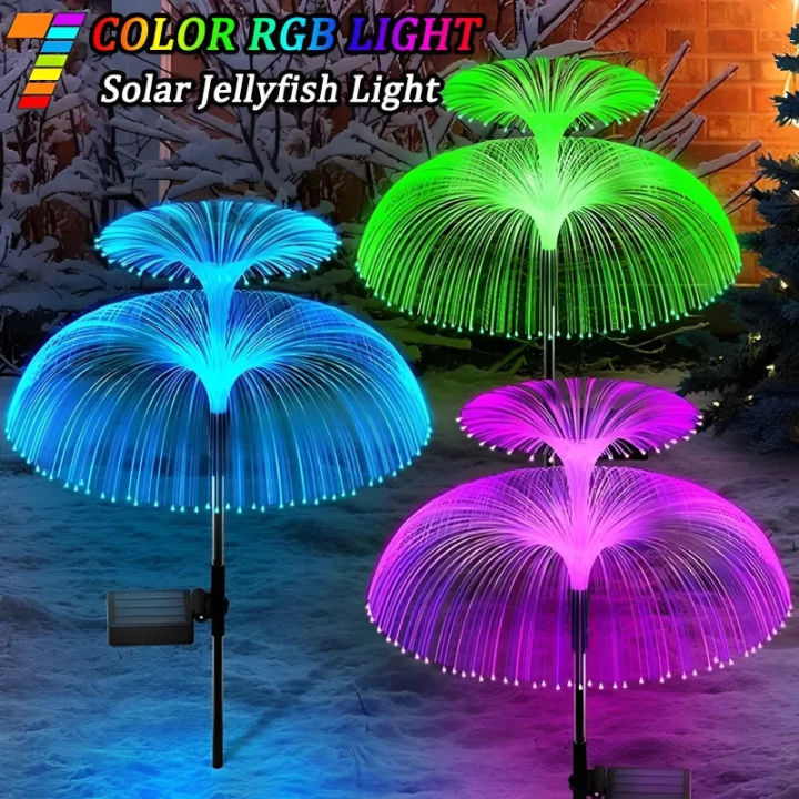 Colors Solar Led Double Layer Jellyfish Light Changeable Outdoor