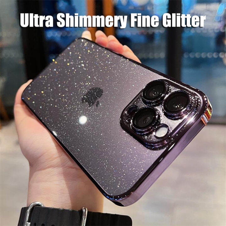 CrashStar With Lens Films Glitter Transparent Clear Hard PC Phone Case