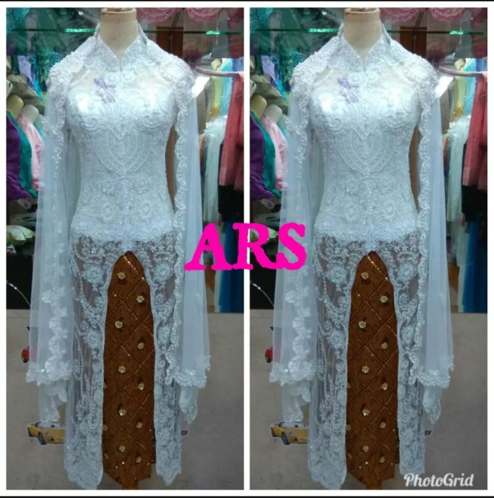 SALE Set Kebaya Akad Nikah Longtorso Rok Dan Slendang Lazada