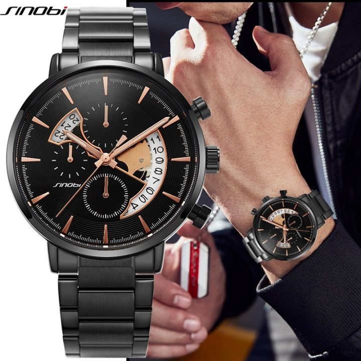 Top Brand Sinobi Luxury Men S Watch Calendar Clock Male Sports