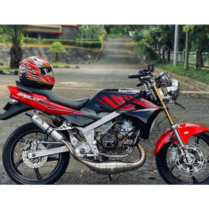 STRIPING STIKER LIST BODI MOTOR STANDAR NINJA SS TAHUN 2014 2015 MERAH