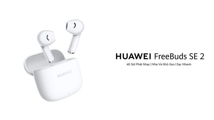 Tai Nghe Bluetooth HUAWEI FreeBuds SE 2 40 Giờ Phát Nhạc Nhẹ Và Nhỏ