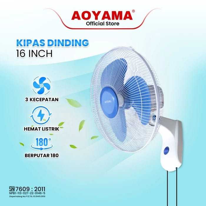 Kipas Angin Dinding Tembok Wall Fan Aoyama Inch Lazada Indonesia