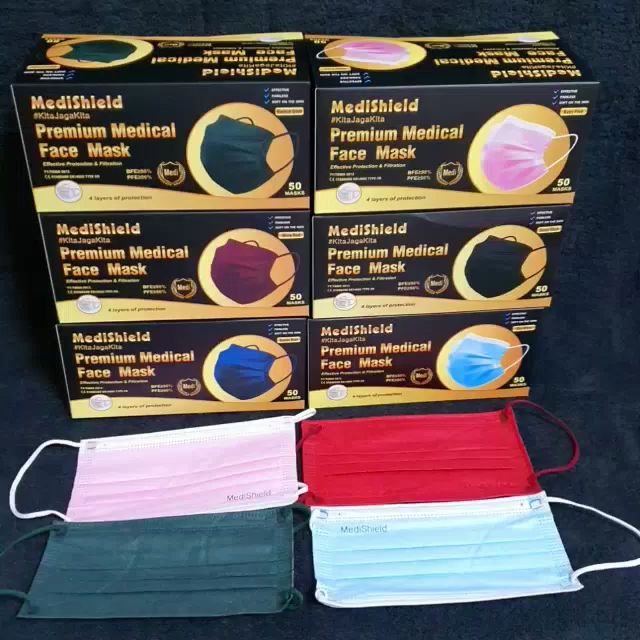 Medi Gold Safety Plus Medical Ply Pcs Medishield Ply Colour Mask