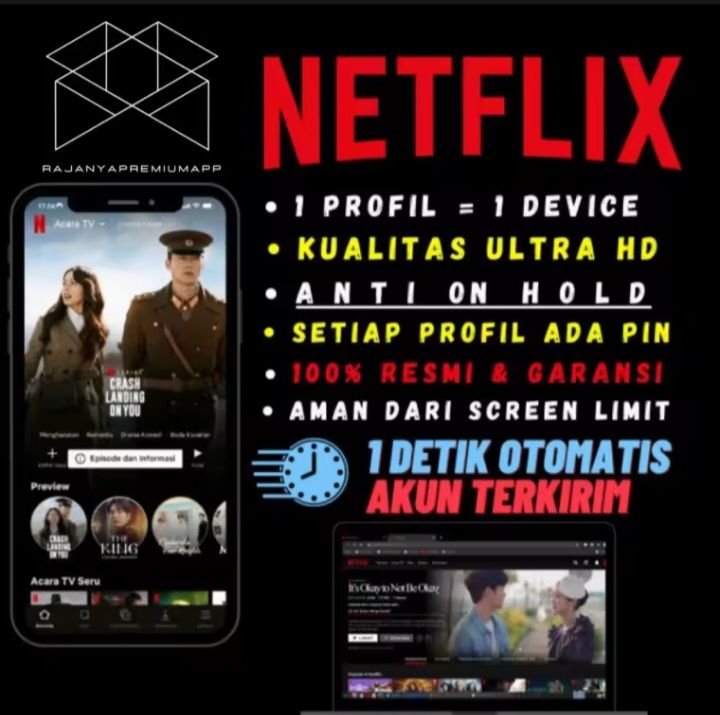 Netflix Premium Bulan Bergaransi Netflixx Langganan Lazada