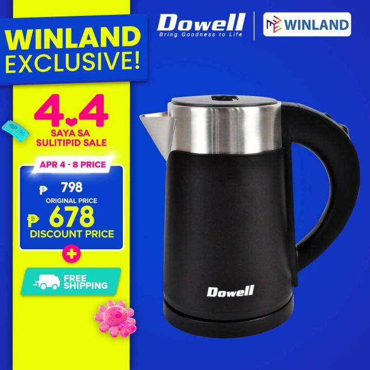 Dowell By Winland 800ml Electric Kettle With Double Wall Heat