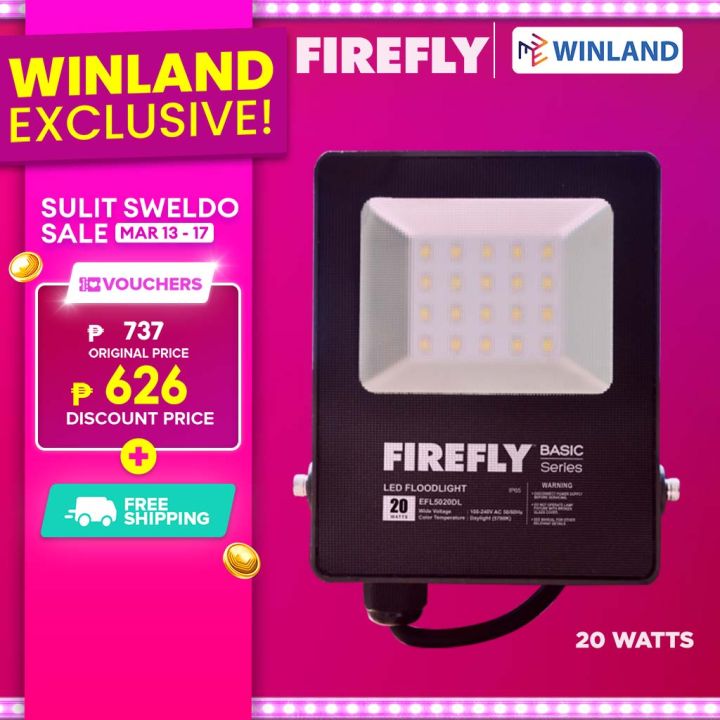 Firefly By Winland Pro Floodlight 20W Basic Series Outdoor Firefly By