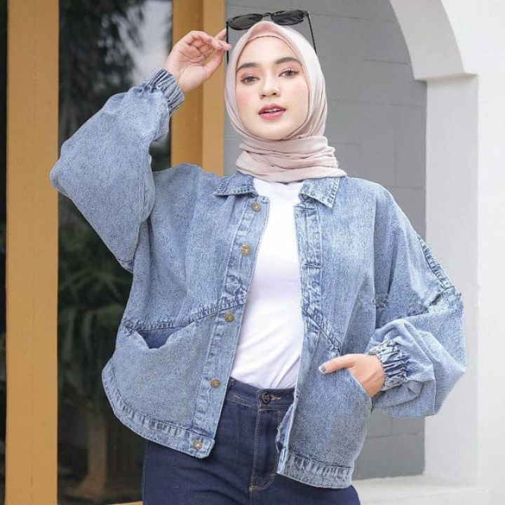 Jaket Jeans Oversize Wanita Premium Jacket Jumbo Cewe Terbaru Lazada