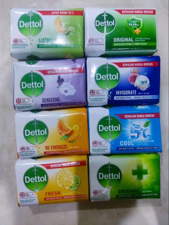 Sabun Batang Dettol Gr Isi Pcs All Varian Lazada Indonesia