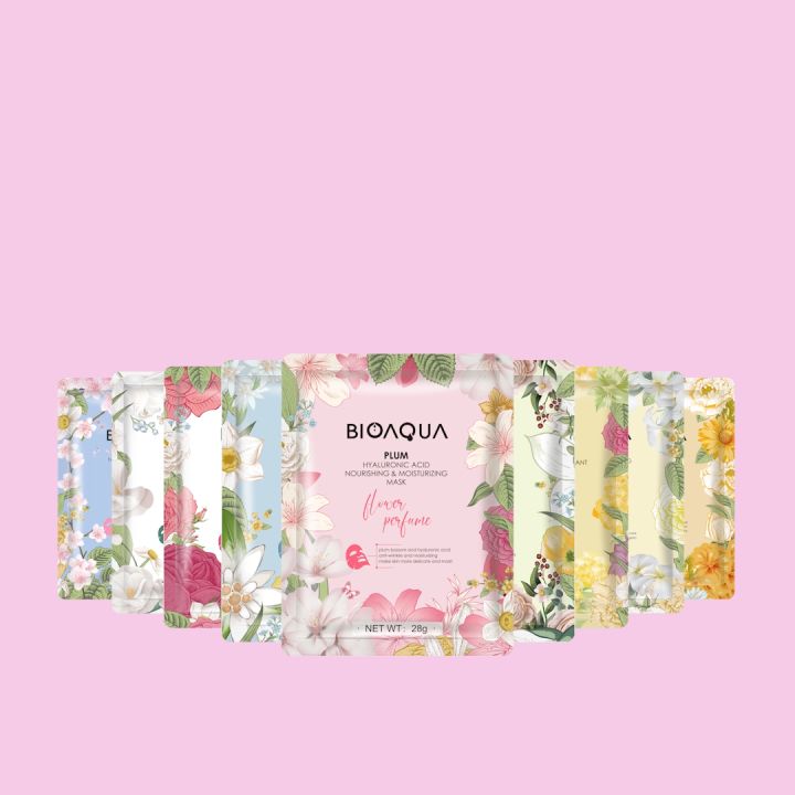 Bioaqua Sheet Mask Masker Wajah Flowers Series G Pcs Hydrating