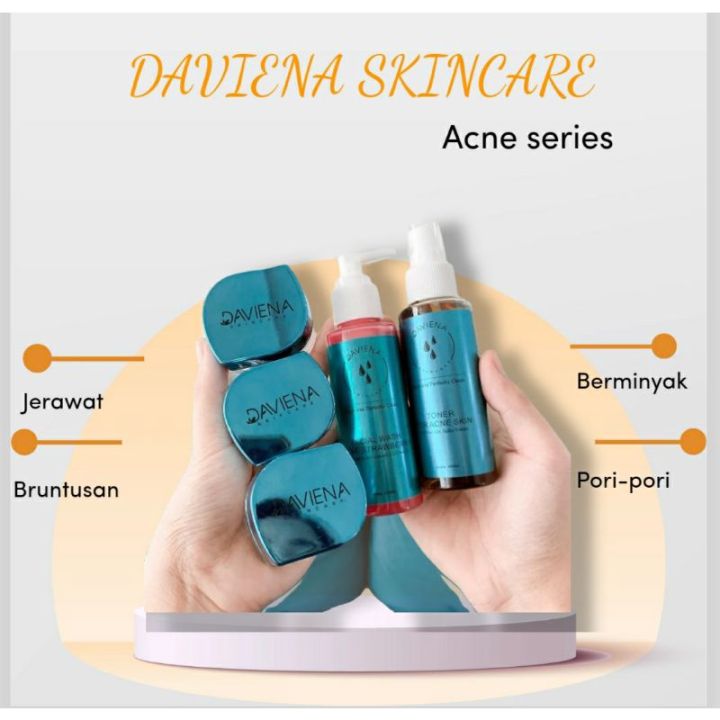 Daviena Skincare Paket Acne Series Original Lengkap Bpom Lazada