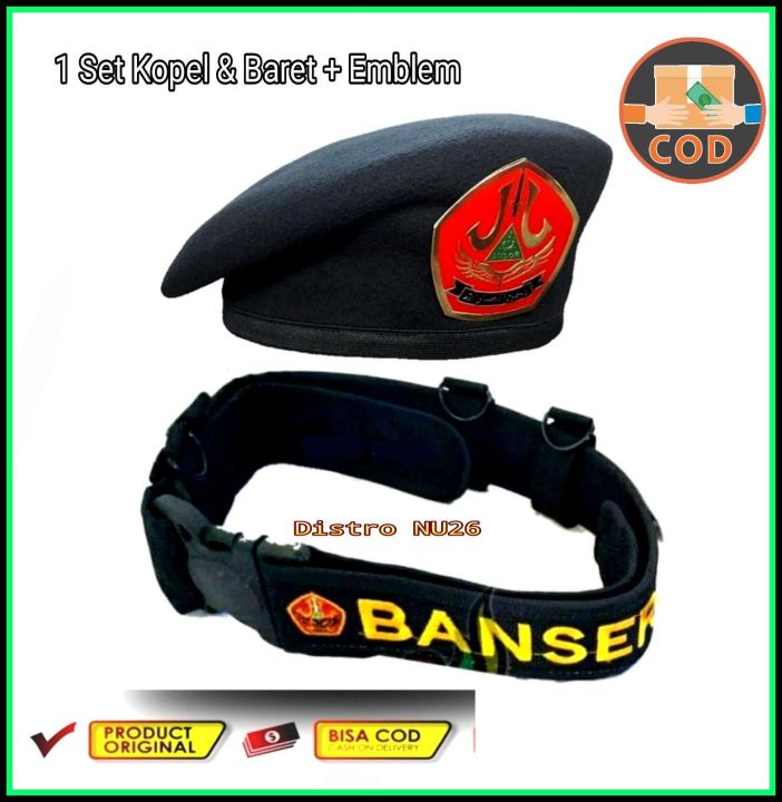 Kopel Banser Baret 1set Kopel Baret BANSER Lengkap Topi Baret Banser