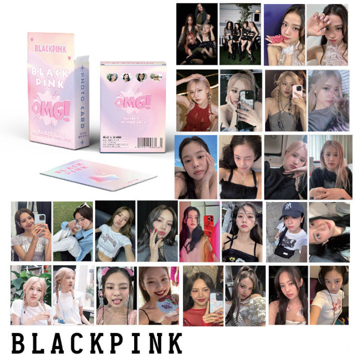 50pcs Box BLACKPINK Laser Photocard LISA JENNIE ROSE JISOO Kpop Album