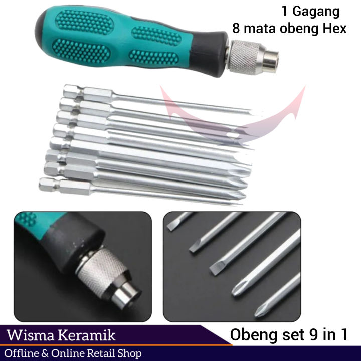 Obeng Set Magnetik Reparasi In Magnetic Screwdriver Set Lazada