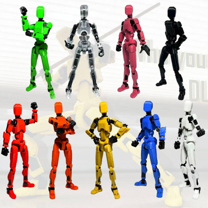 Lucky 13 Action Figure 3D Dummy 13 Robot Toy Movable Figures Mechanical