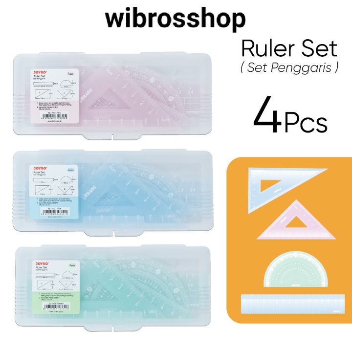 Ruler Penggaris Joyko RL PS3 1 Set 4 Pcs Lazada Indonesia