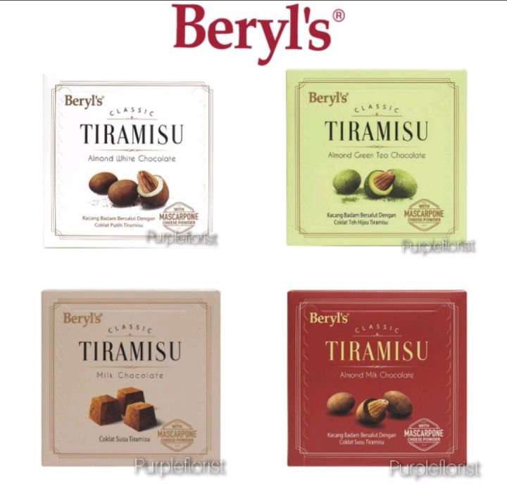 Halal Beryl S Almond Tiramisu Chocolate G Milk Choc White Choc