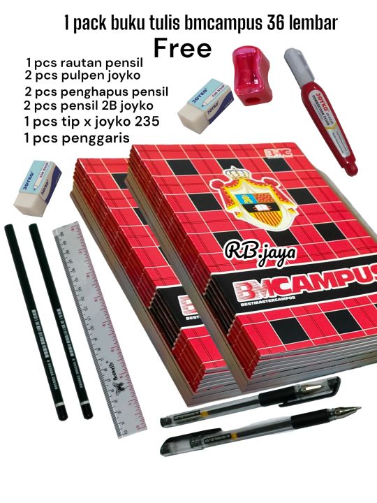 Promo Paket Lengkap Buku Tulis Bmcampus 36 Lembar 1 Pack Isi 10 Buku