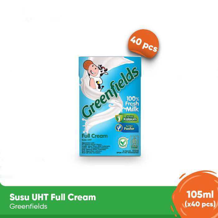 Greenfields Susu Uht Full Cream 1 Karton Isi 40 X 105ml Lazada Indonesia