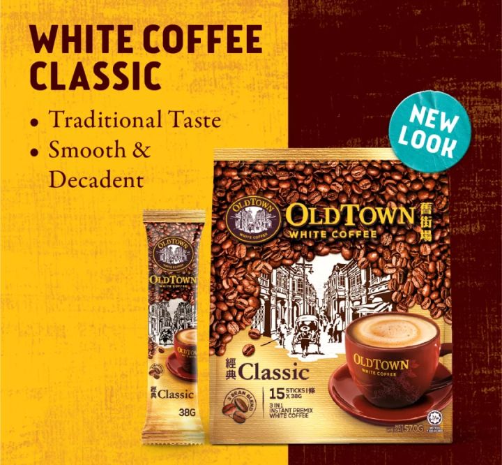 OLDTOWN 3 In 1 Classic And Hazelnut White Coffee 38gX15 S Lazada