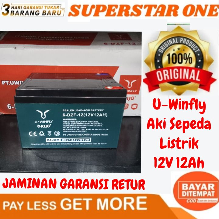 U Winfly Aki Sepeda Listrik 12V 12Ah Lazada Indonesia