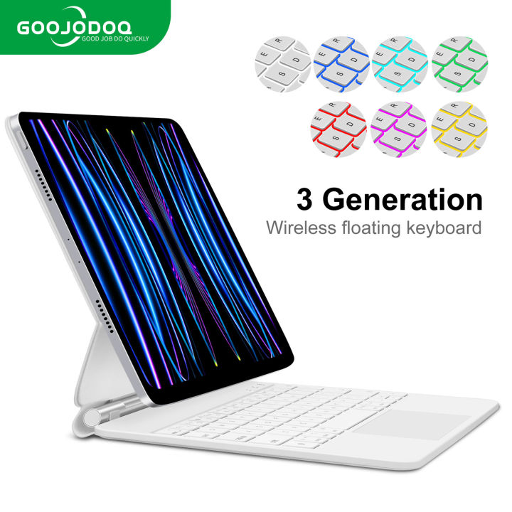 Goojodoq Magic Keyboard With Ipad Case Floating Cantilever For Ipad Air