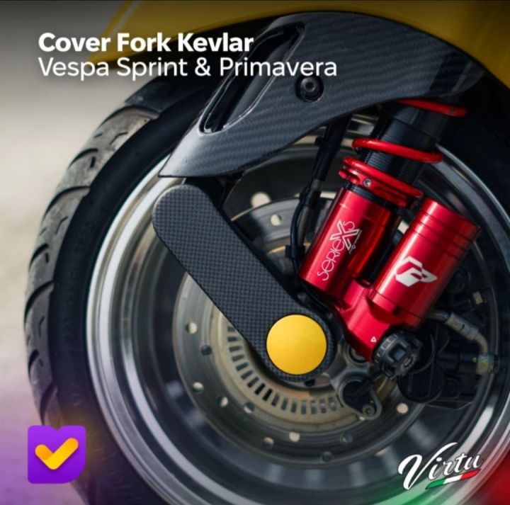 Virtu Cover Fork Garpu Carbon Kevlar Vespa Sprint Primavera Lazada