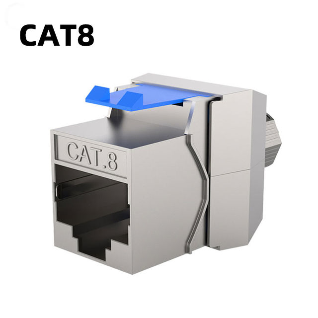 ZoeRax RJ45 Cat8 Cat7 Cat6A Shielded Keystone Jacks RJ45 STP Tool Less