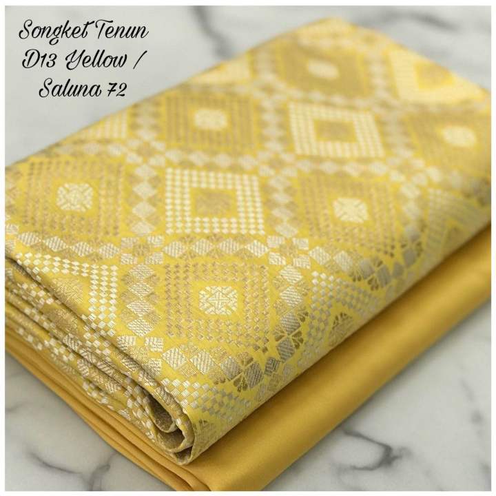 Kain Songket Tenun Asli Open Meter Songket Tenun Original Bidang