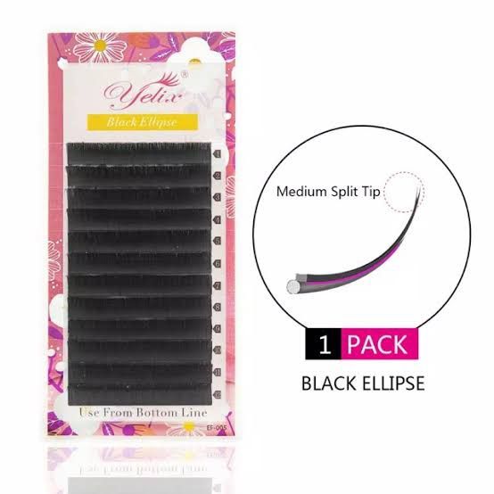 YELIX BLACK ELLIPSE CURL D EYELASH EXTENSION BULUMATA SAMBUNG SUPER