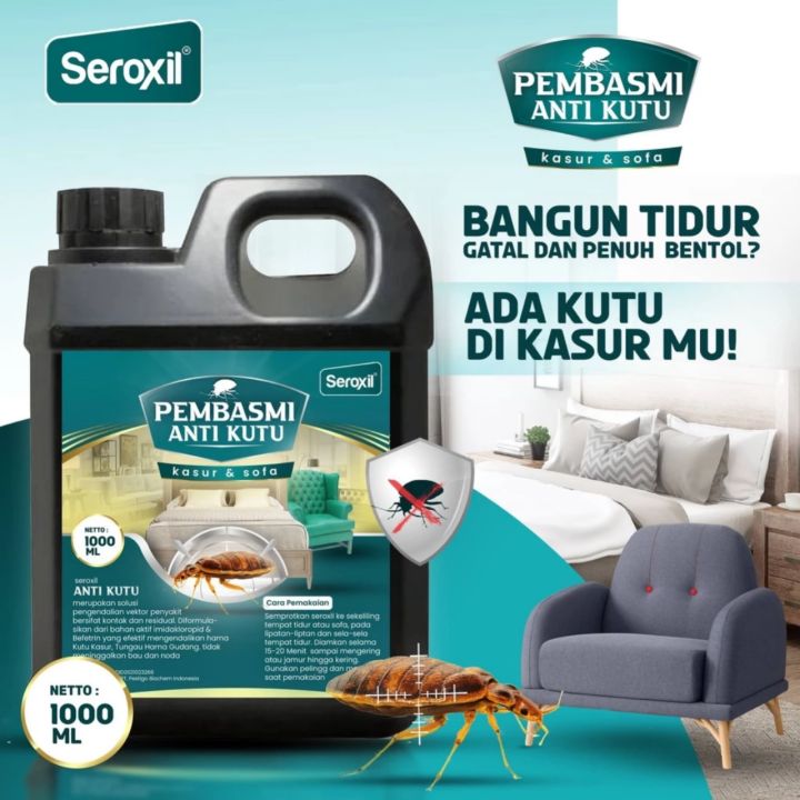 Seroxil Racun Obat Pembasmi Kutu Kasur Dan Sofa 1 Liter Kutu Busuk