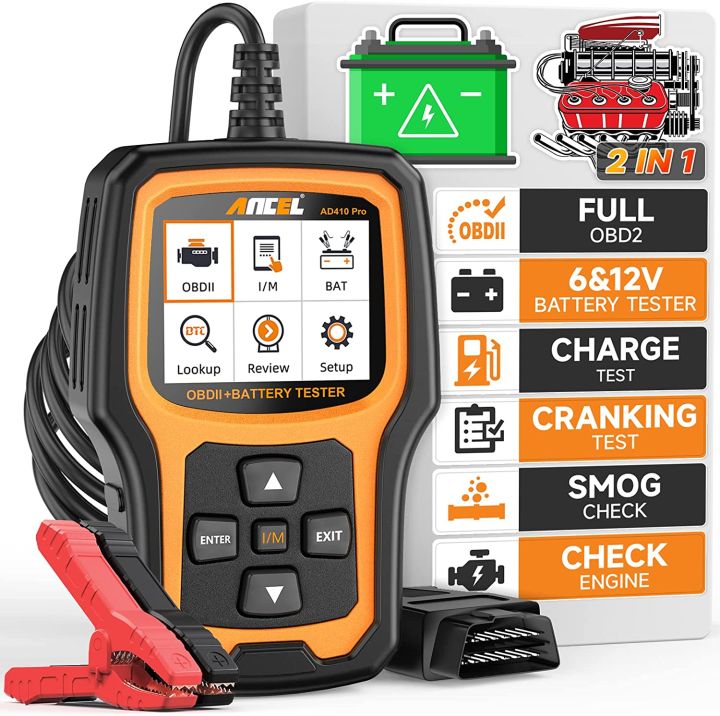 Ancel Ad Pro In Obd Scanner Battery Tester Full Obd Model