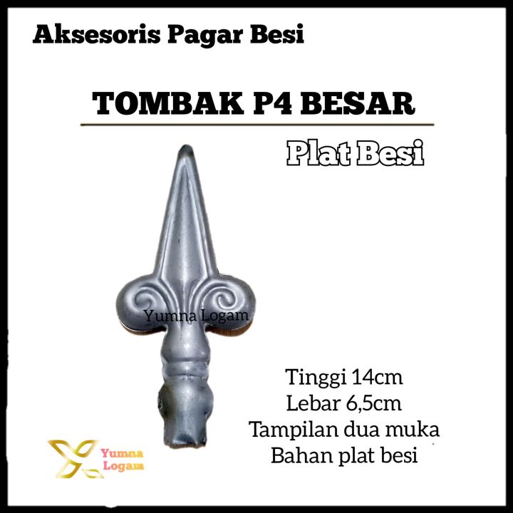 Tombak P Besar Pagar Besi Ornamen Aksesoris Pagar Besi Tempa Rumah