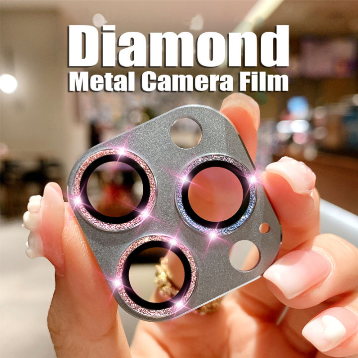 CrashStar HD Metal Matte Glitter Diamond Camera Lens Film For IPhone 15