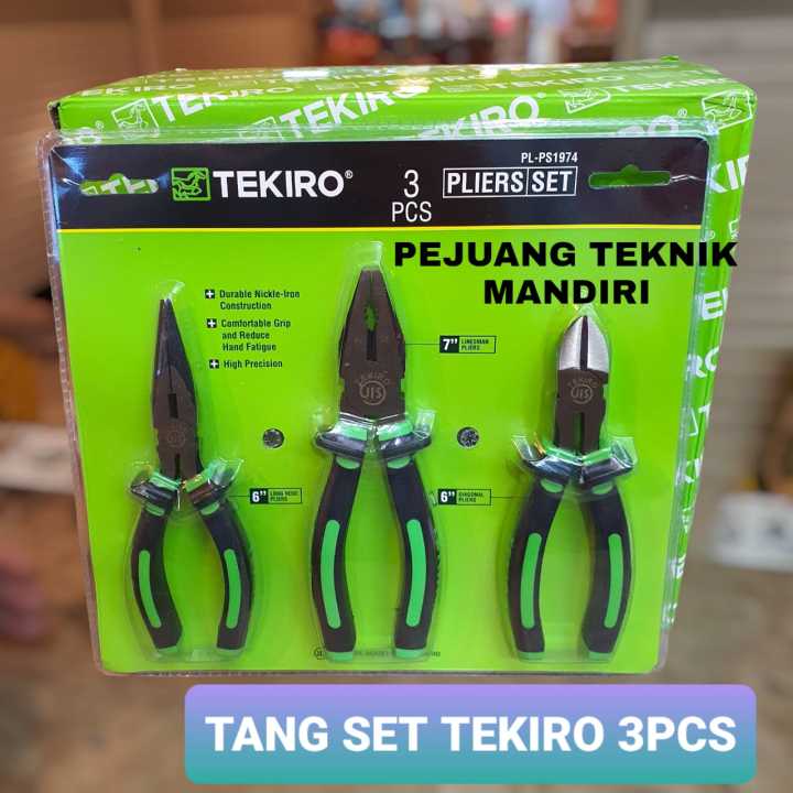 Tekiro Tang Set Pcs Kombinasi Inch Tang Lancip Inch Tang