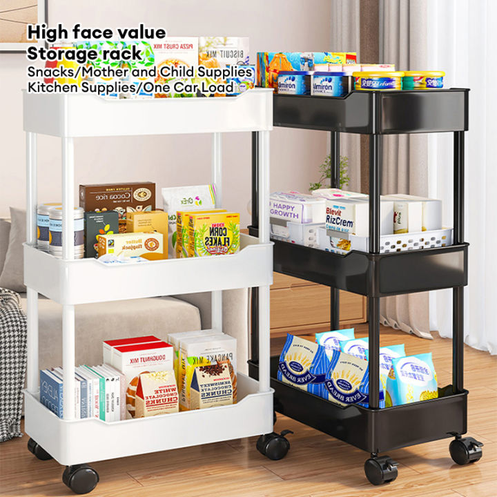 Multifunction Storage Trolley Rack Trolley Storage Rack Office Shelves