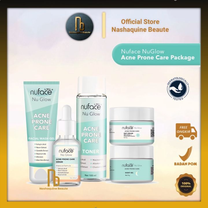 Nuface Acne Prone Nu Glow Acne Prone Care Series Lazada Indonesia