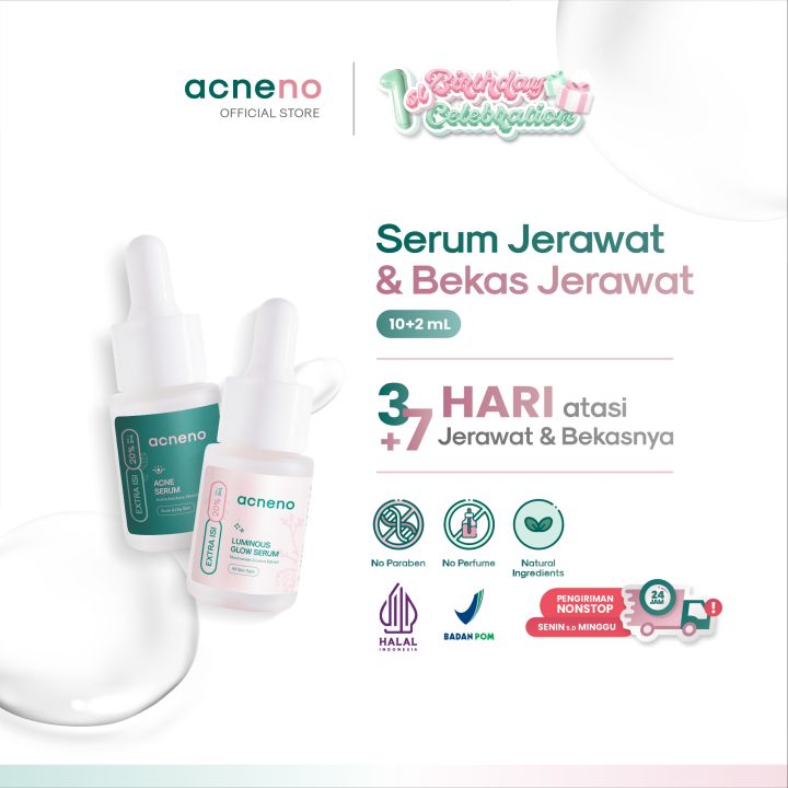 Paket Lengkap Perawatan Jerawat Serum Acne Luminous Glow Serum