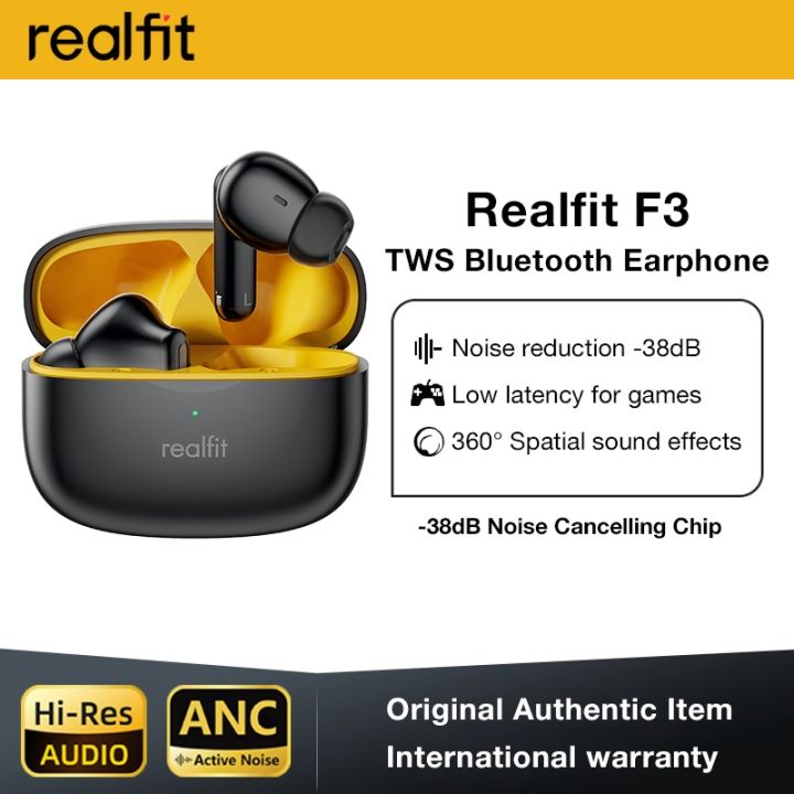 Realfit F3 ANC Active Noice Cancellation Bluetooth Earphones ENC Call