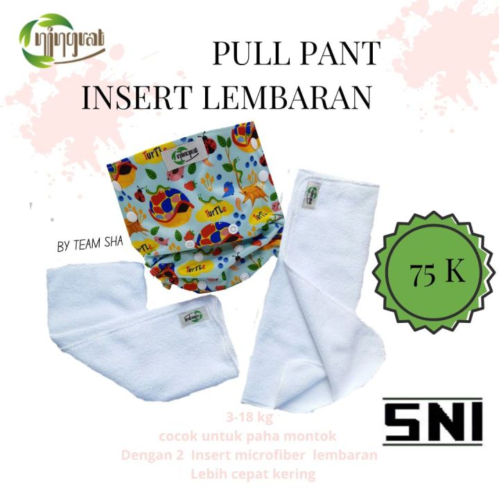 Popok Kain Newborn Clodi NINGRAT Pant 3 18kg Insert Lembaran Anti Bocor