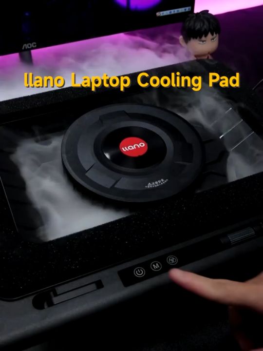 Llano V12 Laptop Cooler Powerful Turbo Fan RGB Blower Style Cooling Pad