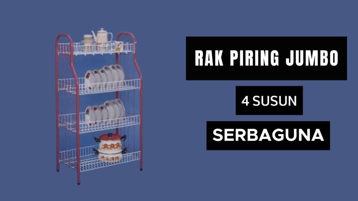 Rak Piring Wastafel Stainless Susun Jumbo Rak Cuci Piring Gelas