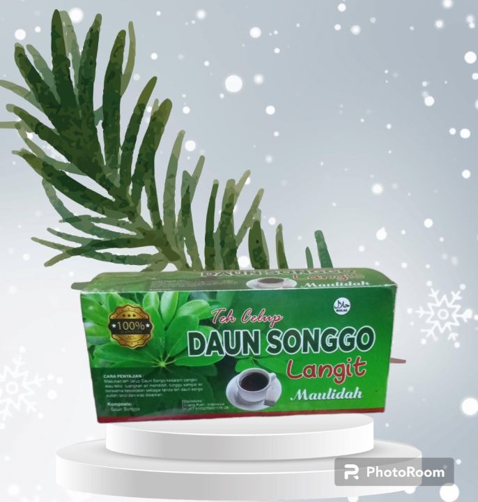 TEH CELUP DAUN SONGGO LANGIT TEH HERBAL ATASI ASAM URAT REMATIK DLL