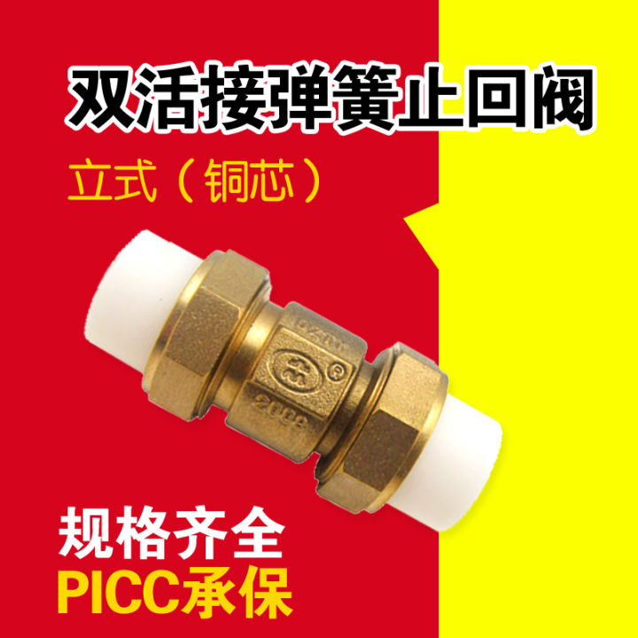 PPR Brass Check Valve Vertical Double Loose Joint Check Valve Check