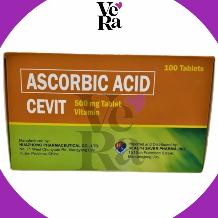 CEVIT Ascorbic Acid Vitamin C Vit C 500mg Tablet 100 S Per Box