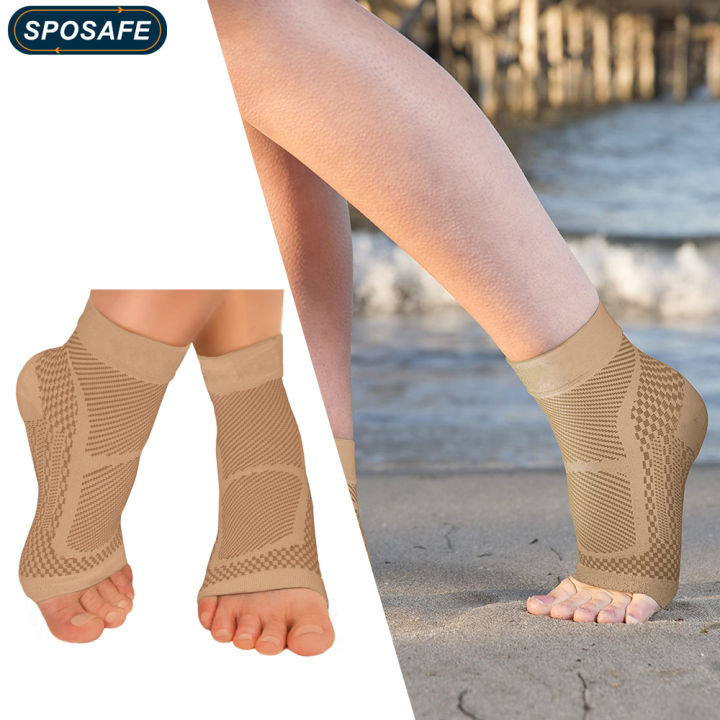 1Pair Ankle Brace Compression Sleeve Relieves Achilles Tendonitis