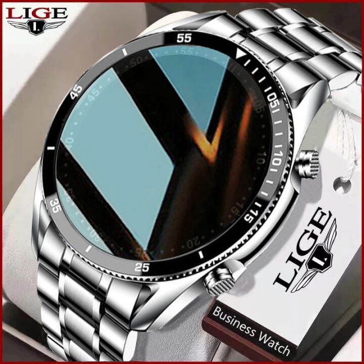 LIGE Fashion Smart Men Watch Full Touch Screen Bluetooth Calling